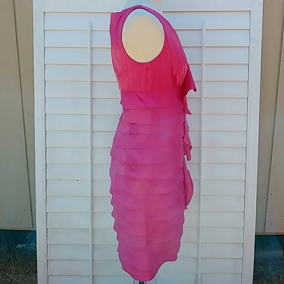 LONDON TIMES Hot Pink Party Dress. NWT Size 6 - Picture 2 of 6